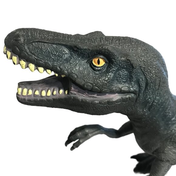 Vintage 2014 Velociraptor Dinosaur Rubber Toy Large 10" Tall 19" Long - Picture 2 of 8